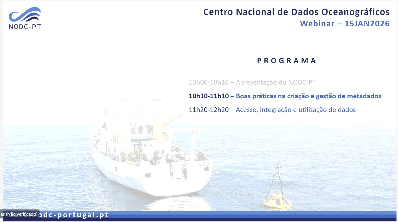 Webinars de Boas Práticas do NODC-PT