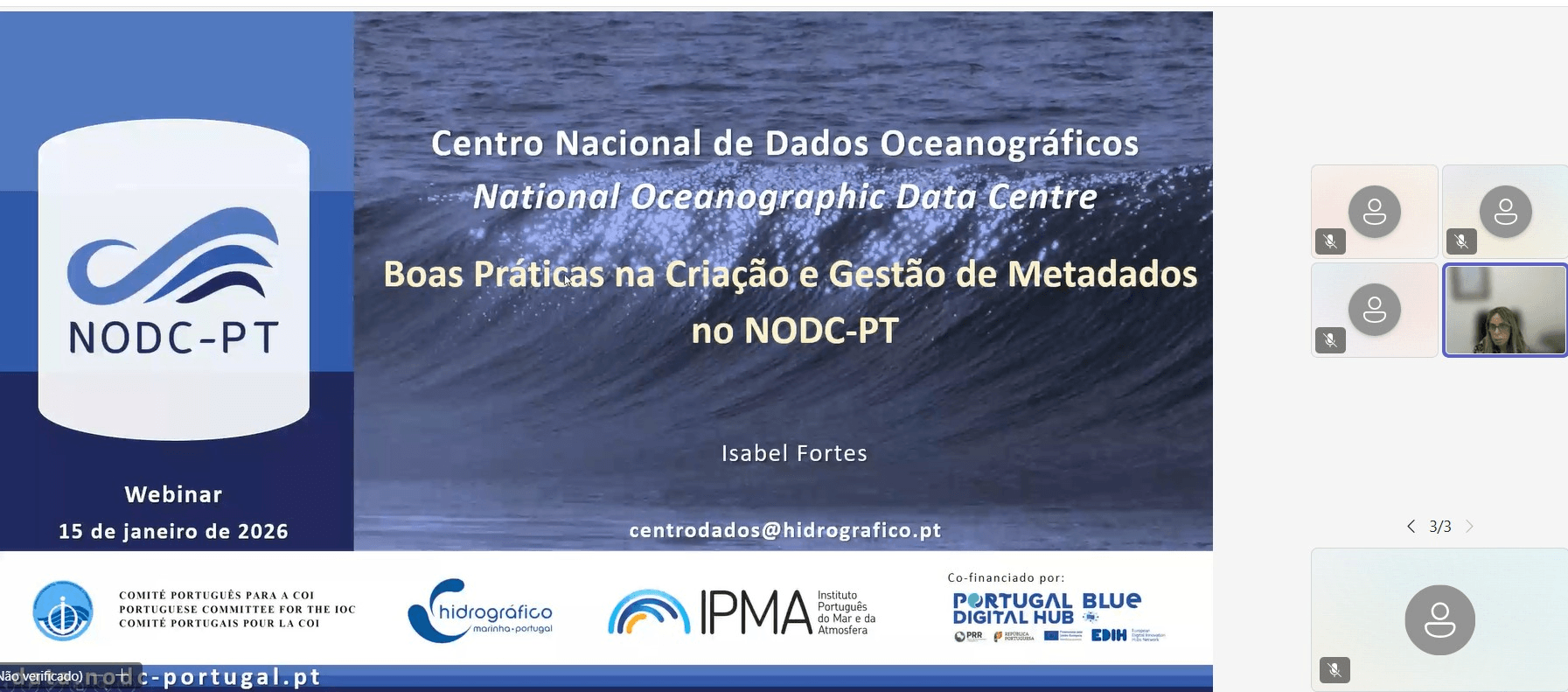 Webinars de Boas Práticas do NODC-PT