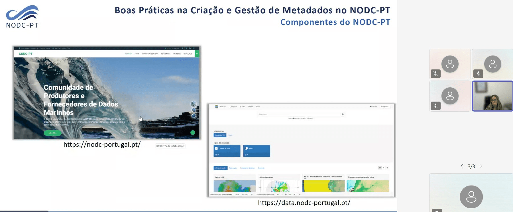 Webinars de Boas Práticas do NODC-PT